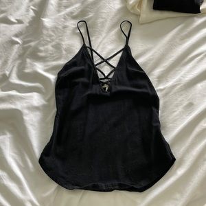 Black tank top